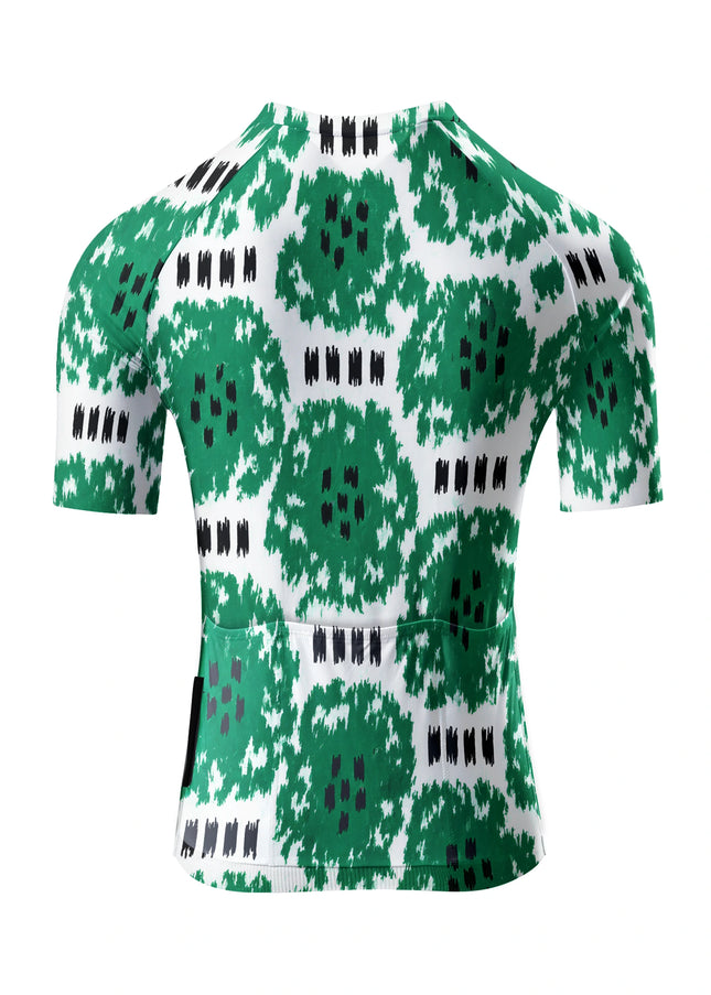 ROCKBROS Women's Psychedelic Green Abstract Pro Aero Jersey
