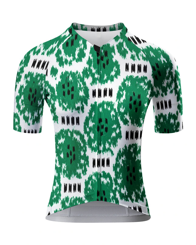 ROCKBROS Women's Psychedelic Green Abstract Pro Aero Jersey