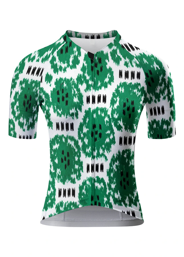 ROCKBROS Women's Psychedelic Green Abstract Pro Aero Jersey