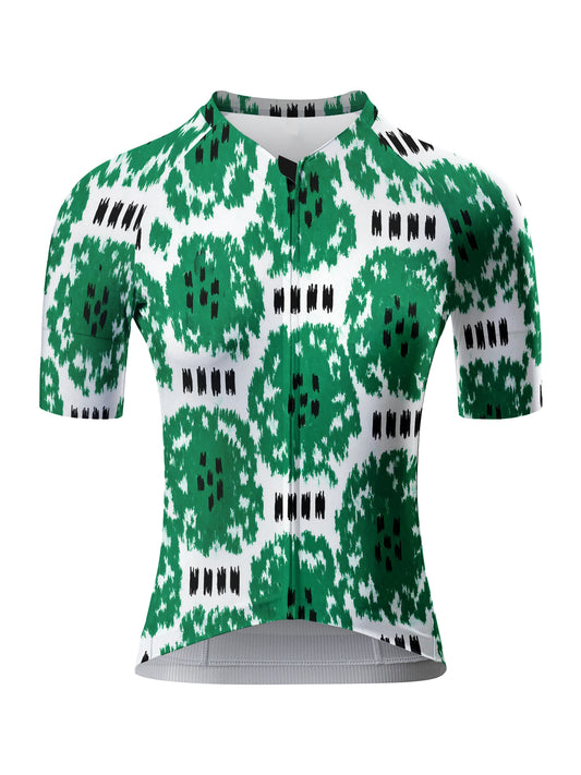 ROCKBROS Women's Psychedelic Green Abstract Pro Aero Jersey