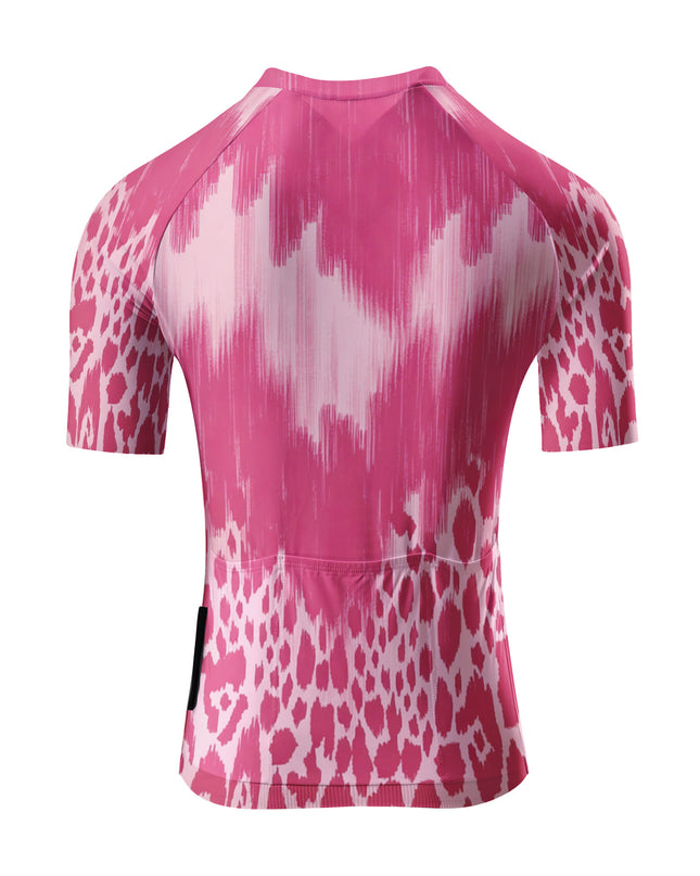 ROCKBROS Women's Pink Ikat Gradient Padded Cycling Shorts
