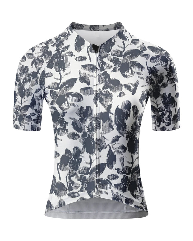 ROCKBROS Women's Ink Leaf Print Short Sleeve Cycling Jersey