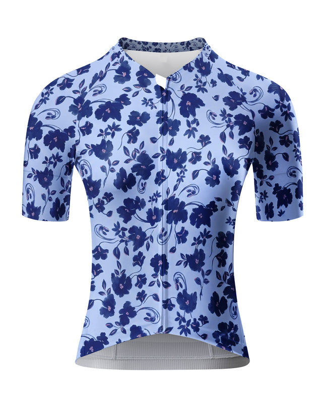 ROCKBROS Women's Vintage Blue Floral Cycling Bibs