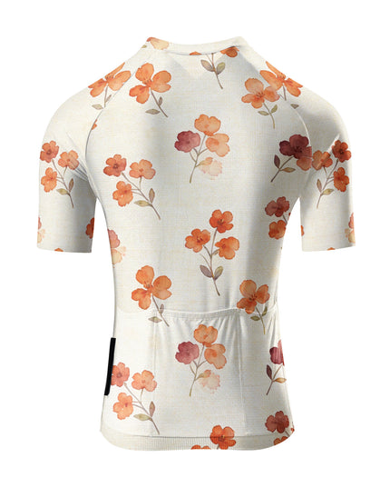 ROCKBROS Women Watercolor Orange Floral Padded Cycling Bib Shorts