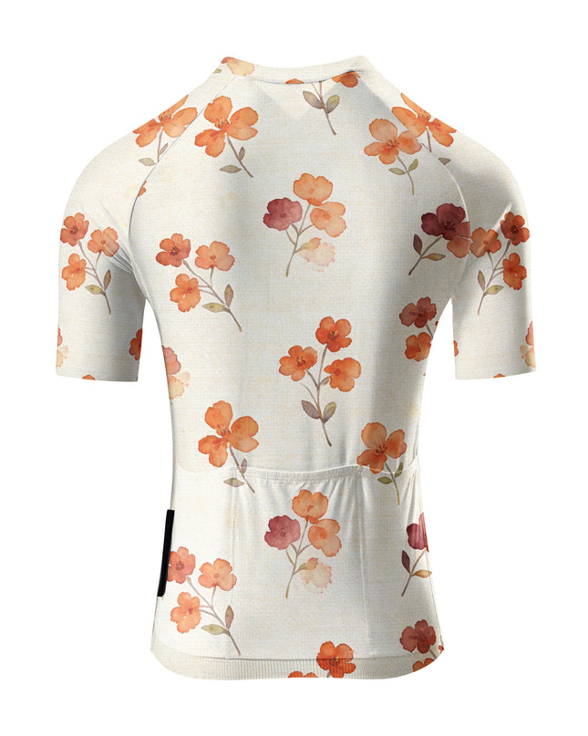 ROCKBROS Women Watercolor Orange Floral Padded Cycling Bib Shorts