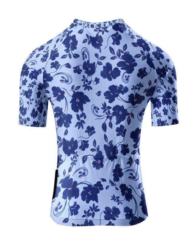 ROCKBROS Women's Vintage Blue Floral Cycling Bibs