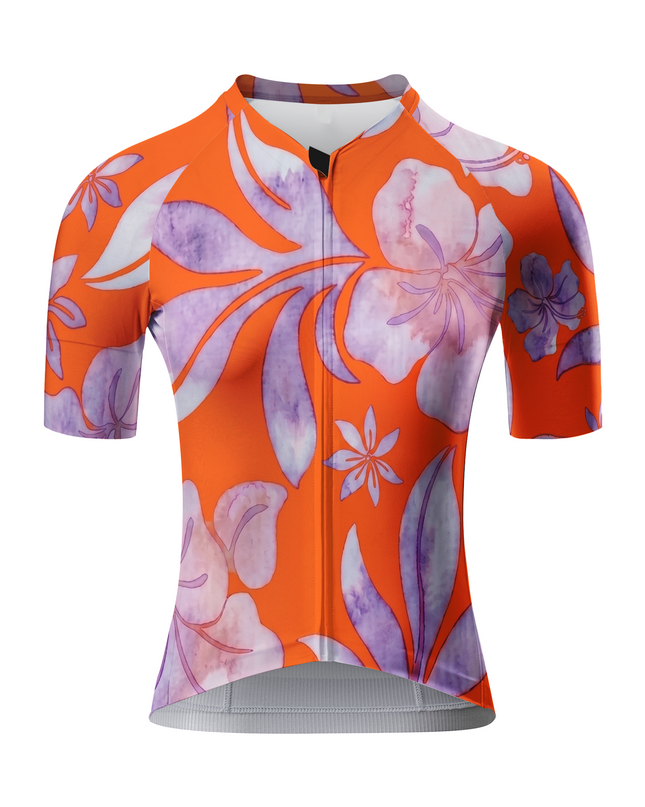 ROCKBROS Women's Tropical Floral Watercolor Cycling Jersey