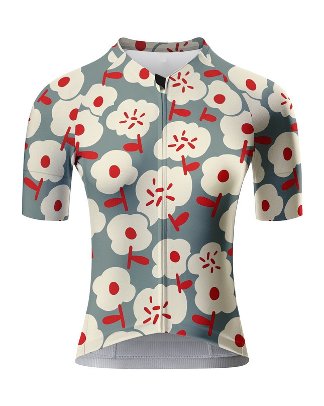 ROCKBROS Women's Abstract Floral Cycling Jersey