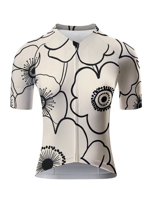 ROCKBROS Women's Minimalist Floral Cycling Jersey