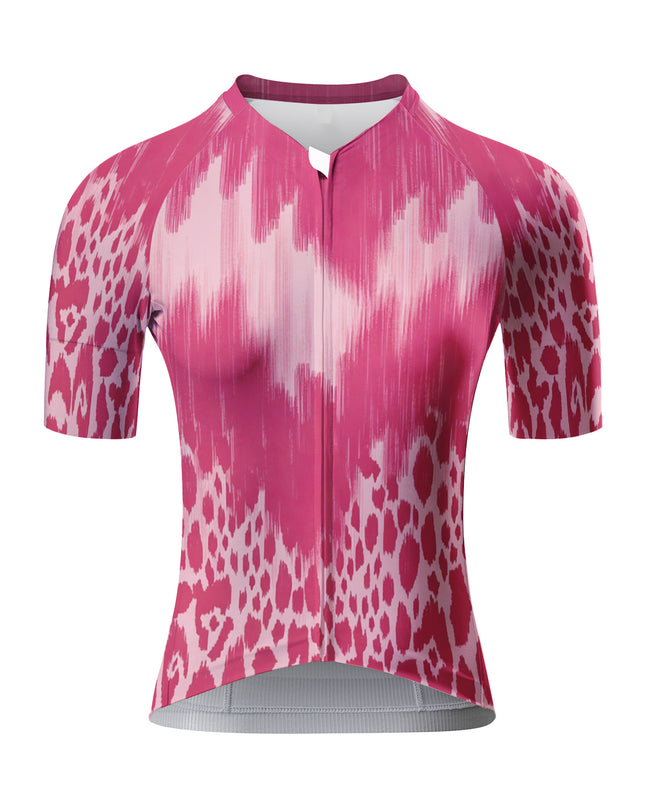 ROCKBROS Women's Pink Ikat Gradient Padded Cycling Shorts