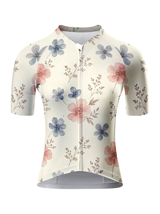 ROCKBROS Women Floral Print Short Sleeve Cycling Jersey