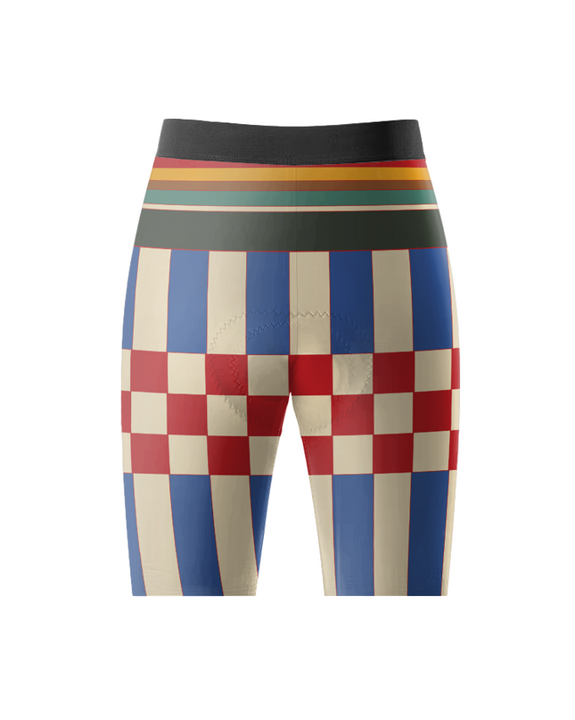 ROCKBROS Women's Retro Geometric Stripe Cycling Bibs