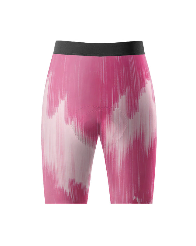 ROCKBROS Women's Pink Ikat Gradient Padded Cycling Shorts