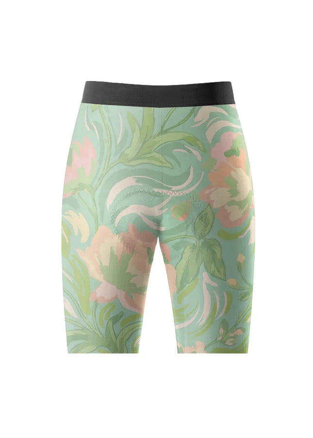 ROCKBROS Women's Vintage Floral Print Padded Cycling Shorts