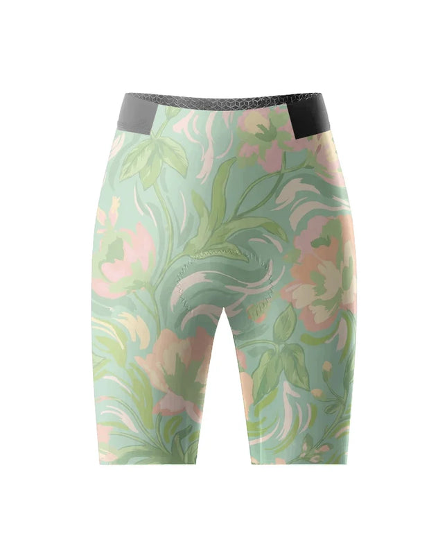 ROCKBROS Women's Vintage Floral Print Cycling Bib Shorts