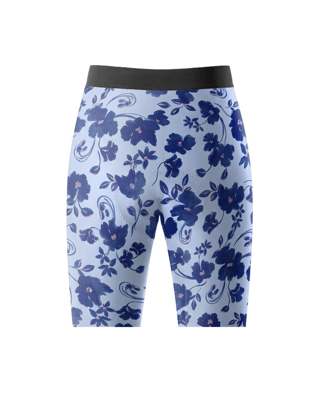 ROCKBROS Women's Vintage Blue Floral Cycling Bibs