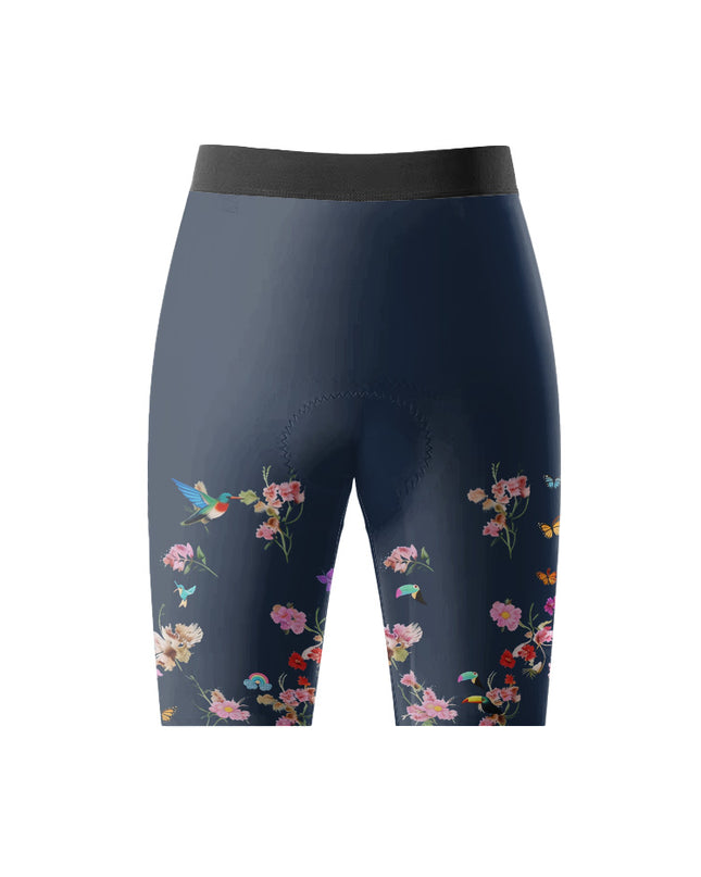 ROCKBROS Women's Tropical Floral & Bird Print Short Sleeve Cycling Jersey