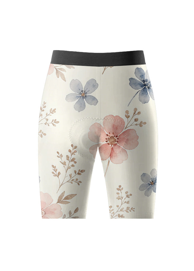 ROCKBROS Women Watercolor Floral Padded Cycling Shorts