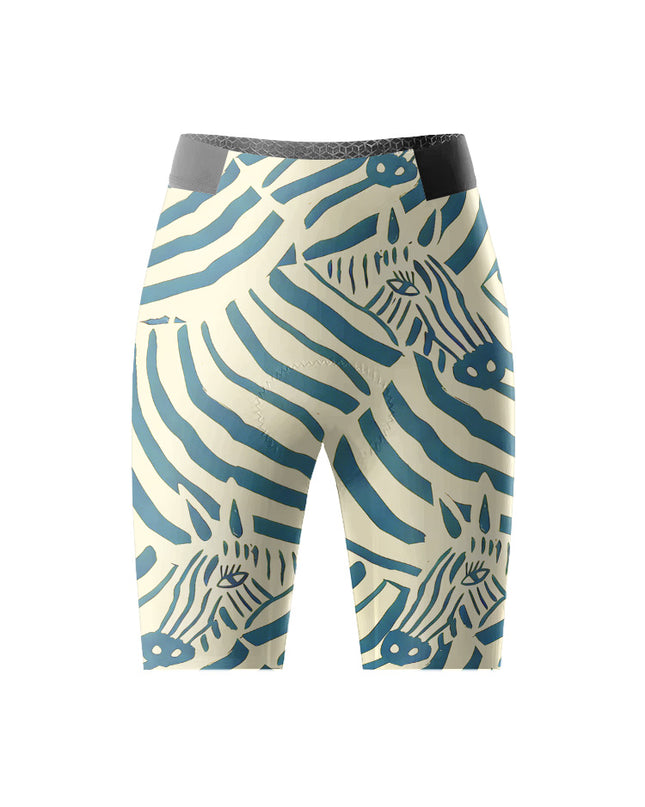 ROCKBROS Women's Hand-drawn Zebra Stripe Padded Bib Cycling Bibs