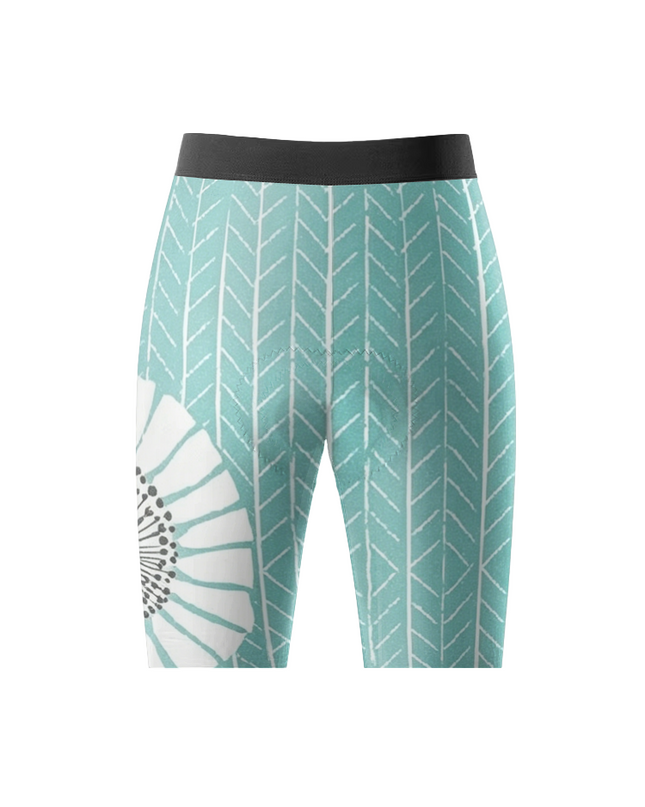 ROCKBROS Women's Teal Dandelion Chevron Print Short Sleeve Cycling Jersey