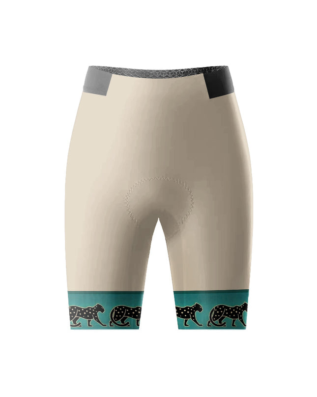 ROCKBROS Women's Aztec Leopard Print Cycling Bib Shorts