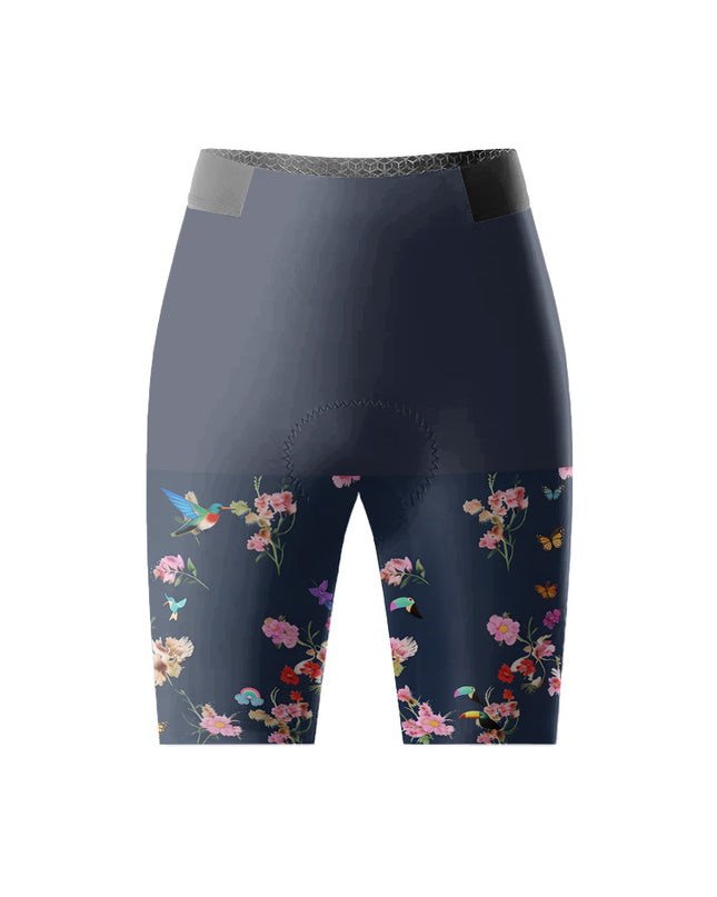ROCKBROS Women's Tropical Floral & Bird Print Short Sleeve Cycling Jersey