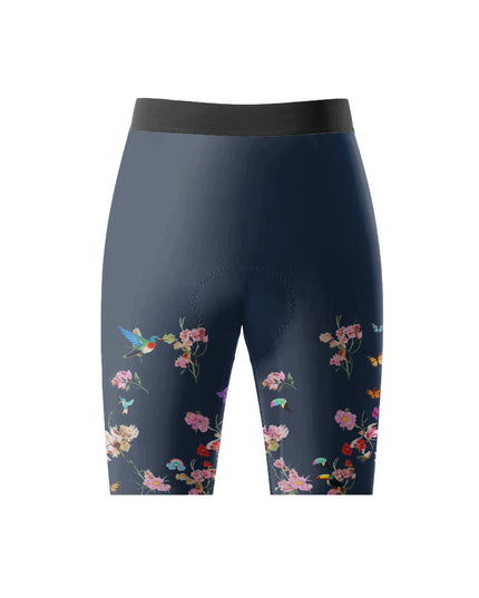 ROCKBROS Women's Tropical Floral & Bird Print Short Sleeve Cycling Set