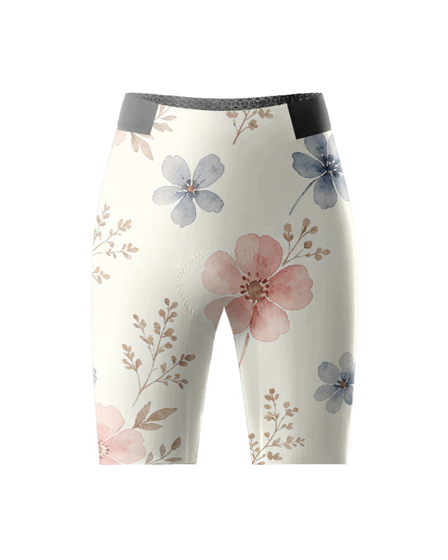 ROCKBROS Women Watercolor Floral Padded Cycling Bib Shorts