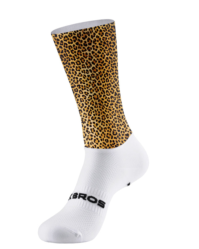 ROCKBROS Unbridled Leopard Print High-Compression Socks