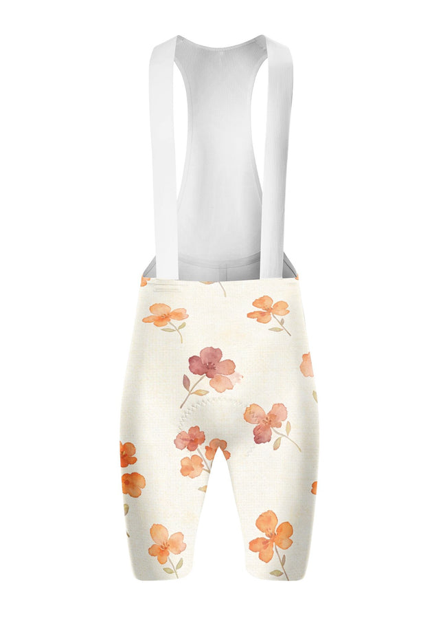 ROCKBROS Women Watercolor Orange Floral Short Sleeve Cycling Set