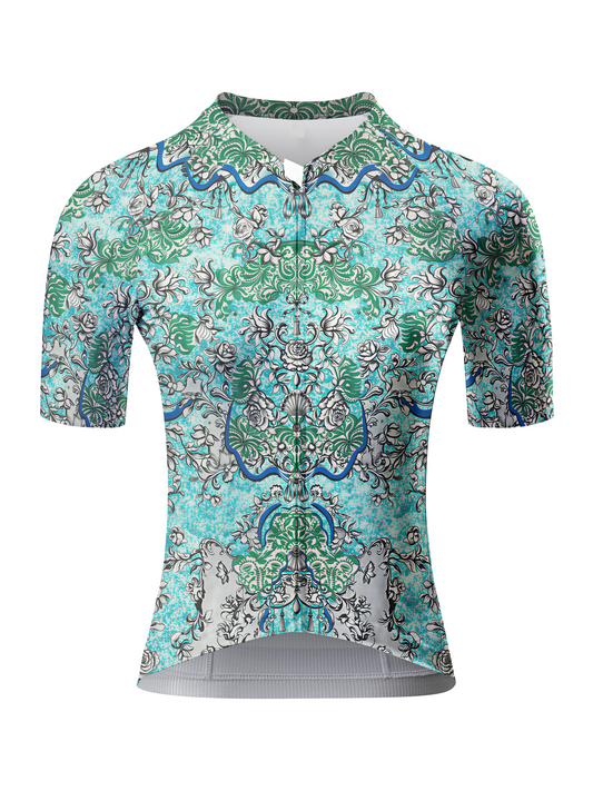 ROCKBROS Women's Earth Day Limited Teal Reef Classical Filigree Jersey