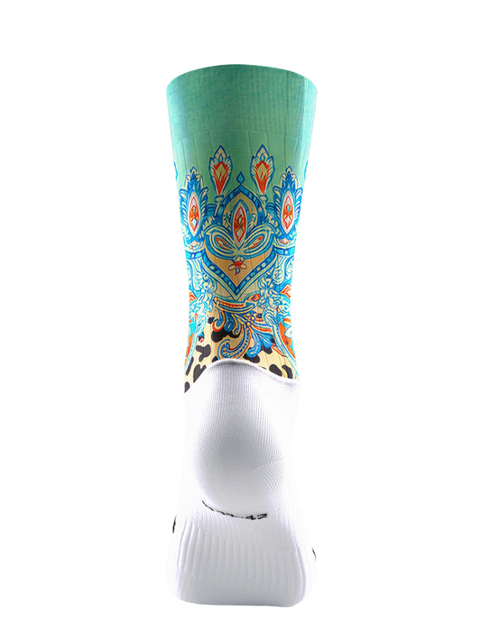 ROCKBROS Artistic Boho-Paisley Fusion Breathable Cycling Socks