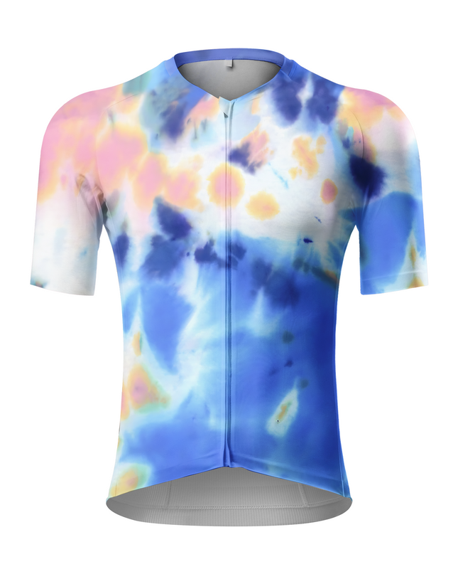 RockBros Women's "Prism Dream" Vibrant Artistic Tie-Dye Cycling Jersey