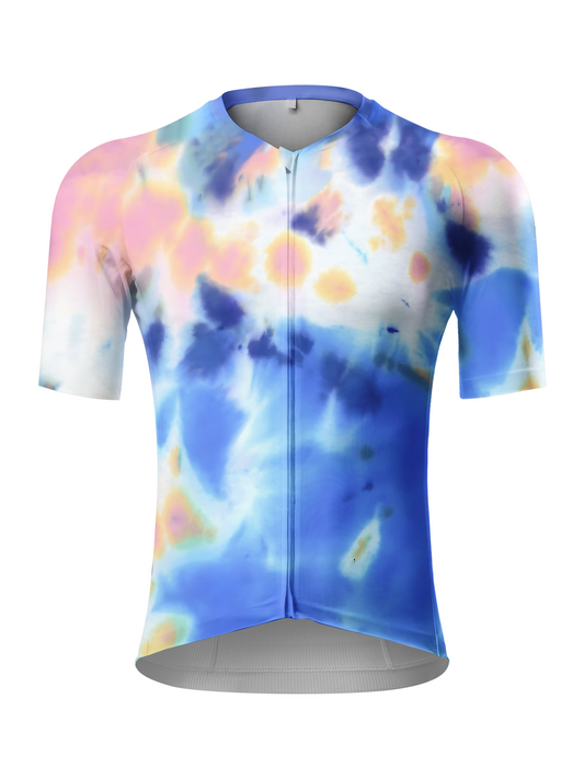 RockBros Women's "Prism Dream" Vibrant Artistic Tie-Dye Cycling Jersey