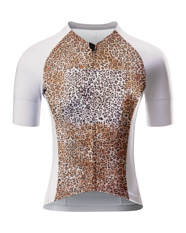 ROCKBROS Women's Classic Safari Panel-Stitched Leopard Jersey
