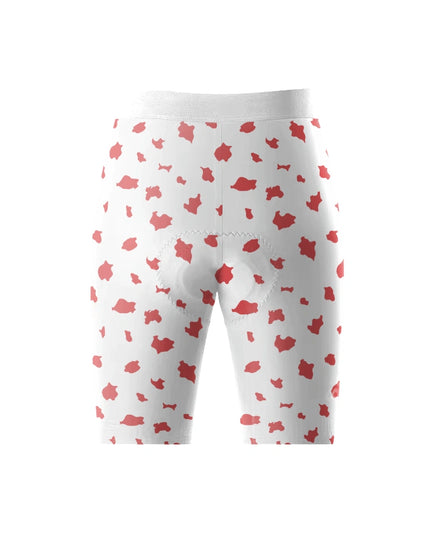 ROCKBROS Women's Coral Pop All-Weather Minimalist Patterned Bib Shorts