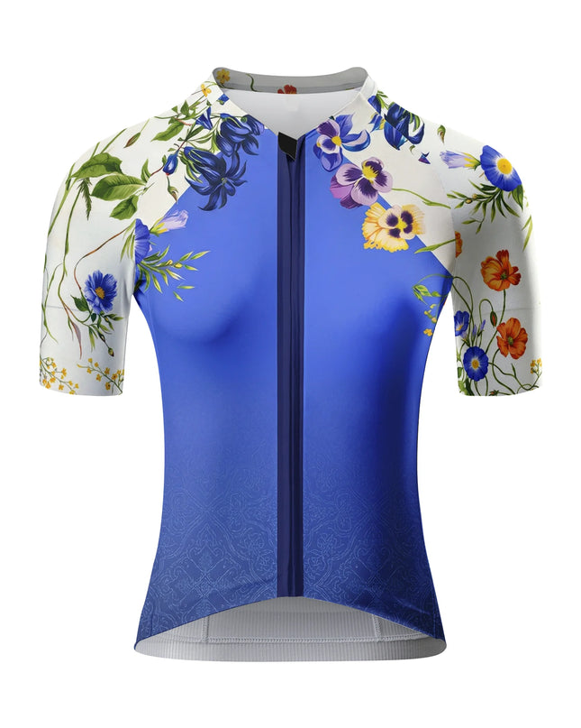 ROCKBROS Aero Cycling Socks - Wildflower Bloom Botanical White