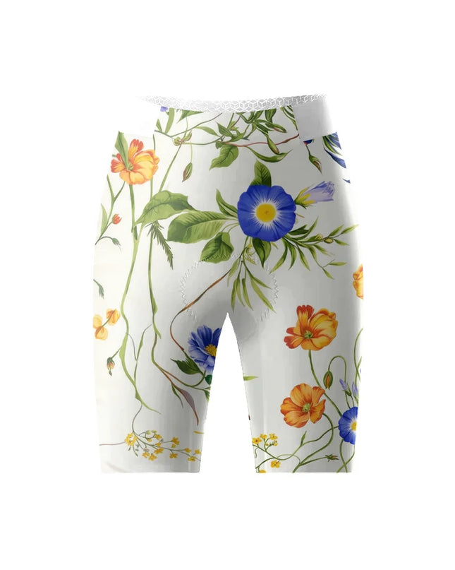 ROCKBROS Aero Cycling Socks - Wildflower Bloom Botanical White