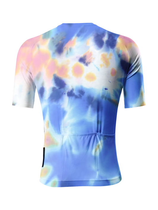 RockBros Women's "Prism Dream" Vibrant Artistic Tie-Dye Cycling Jersey