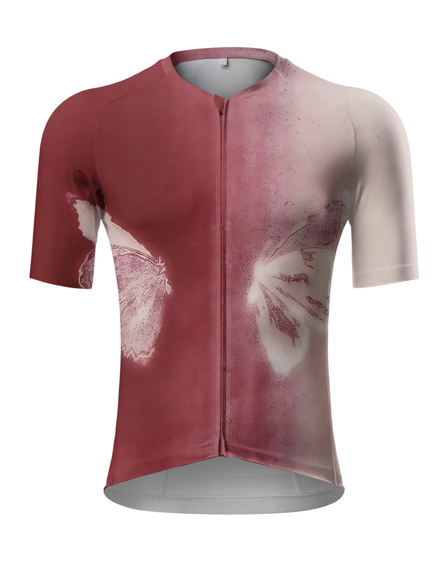 RockBros Women's "Crimson Butterfly" Artistic Bloom Cycling Jersey