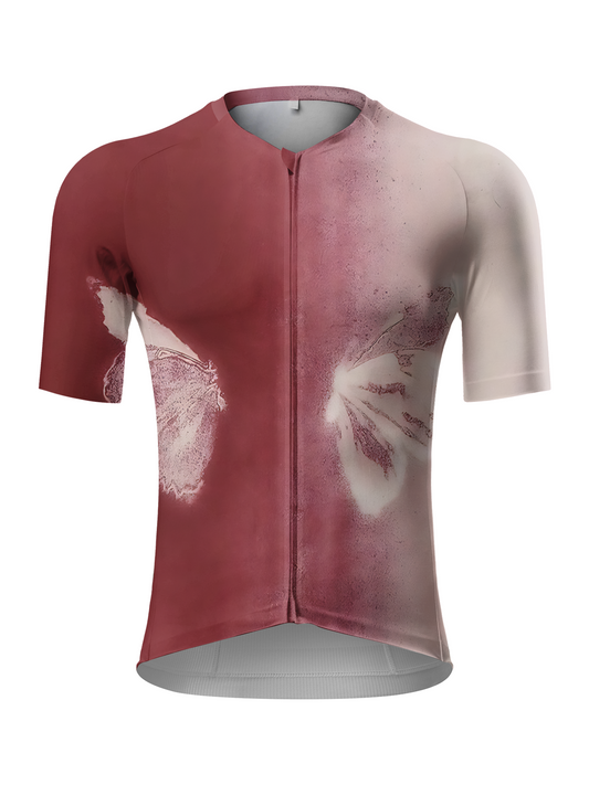 RockBros Women's "Crimson Butterfly" Artistic Bloom Cycling Jersey