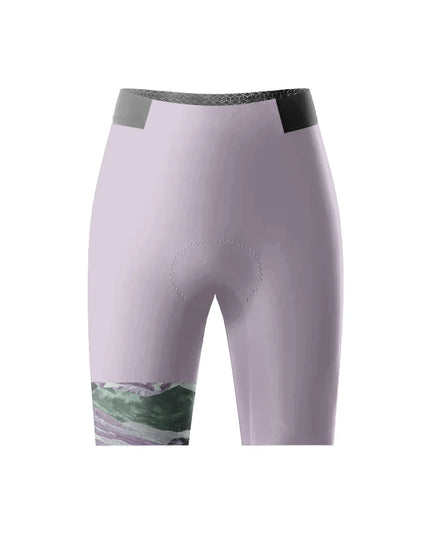 ROCKBROS Women's Mountain Edge Landscape-Bordered Bib Shorts