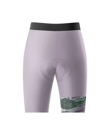 ROCKBROS Women's Mountain Edge Landscape-Bordered Bib Shorts