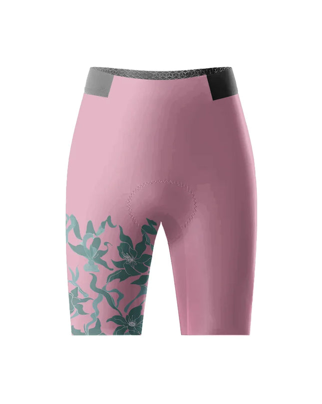 ROCKBROS Women's Vine Wrap Asymmetrical Botanical Shorts