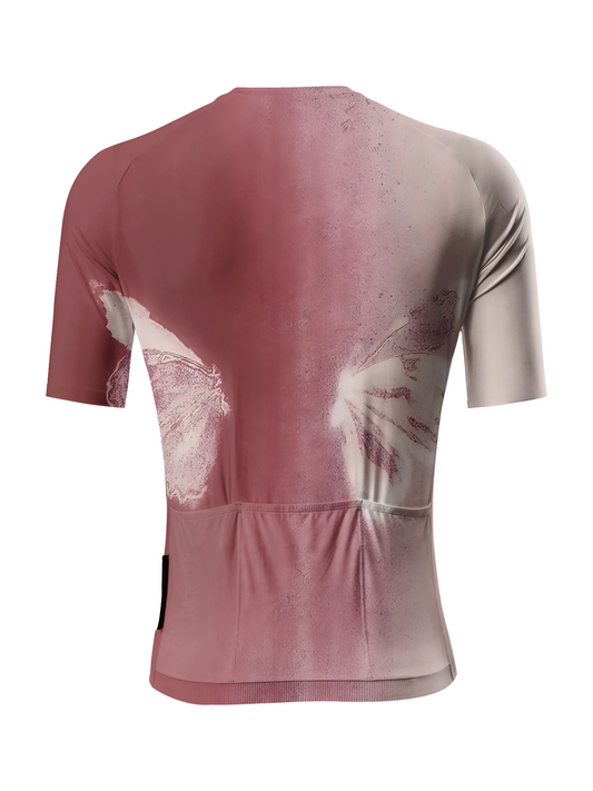 RockBros Women's "Crimson Butterfly" Artistic Bloom Cycling Jersey