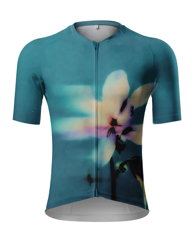 RockBros Women's "Midnight Bloom" Ethereal Floral Art Cycling Jersey