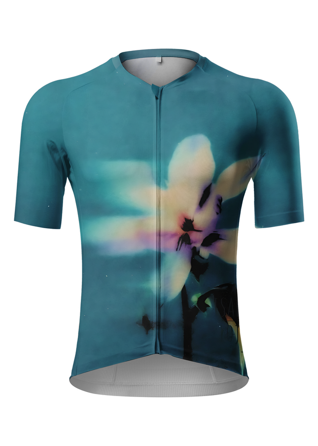 RockBros Women's "Midnight Bloom" Ethereal Floral Art Cycling Jersey