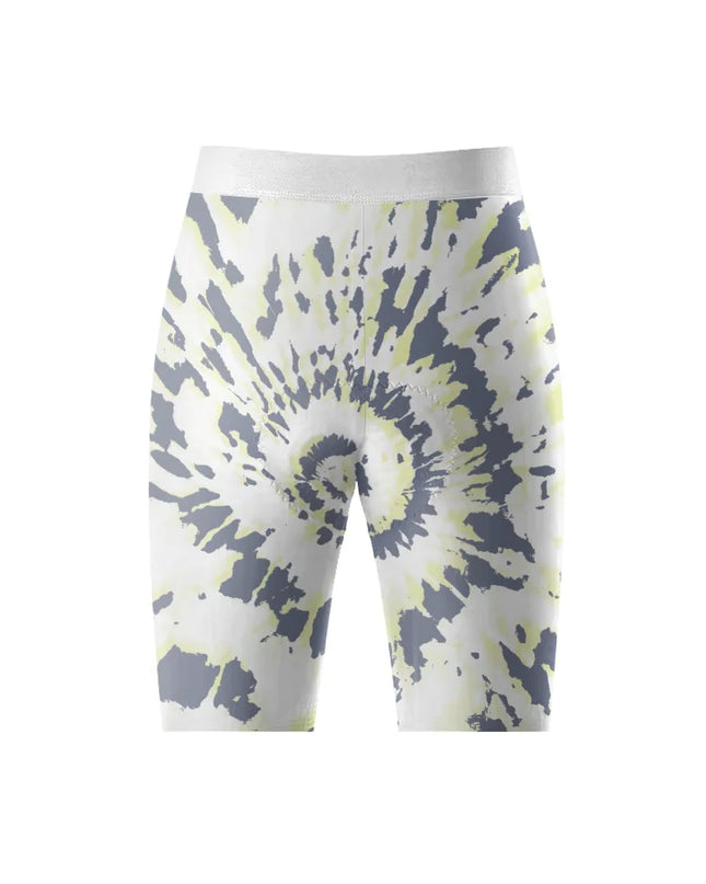 ROCKBROS Women's Lemon Twist All-Weather Spiral Tie-Dye Pro Bib Shorts