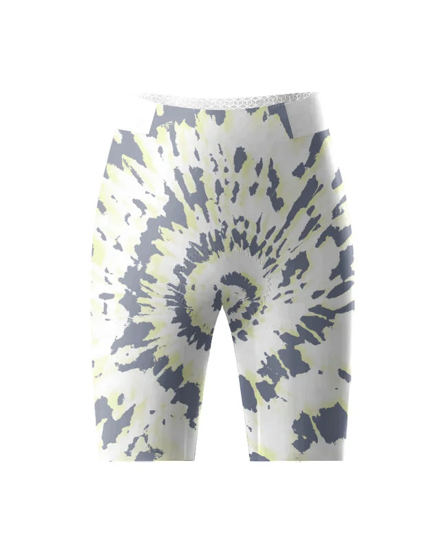 ROCKBROS Women's Lemon Twist All-Weather Spiral Tie-Dye Pro Bib Shorts