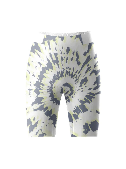 ROCKBROS Women's Lemon Twist All-Weather Spiral Tie-Dye Pro Bib Shorts
